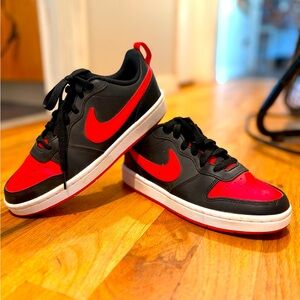 Nike Red and Black Athletic Shoes